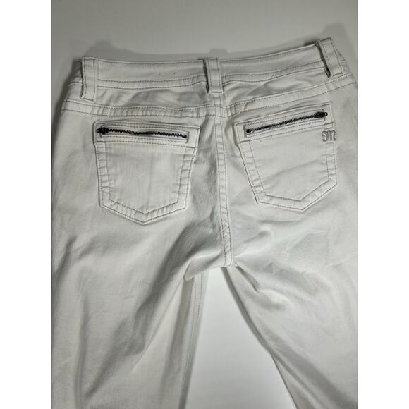 Miss Me Jeans Women’s 31 (32) White Mid Rise Easy Ankle Skinny Zipper Pockets - Picture 12 of 15
